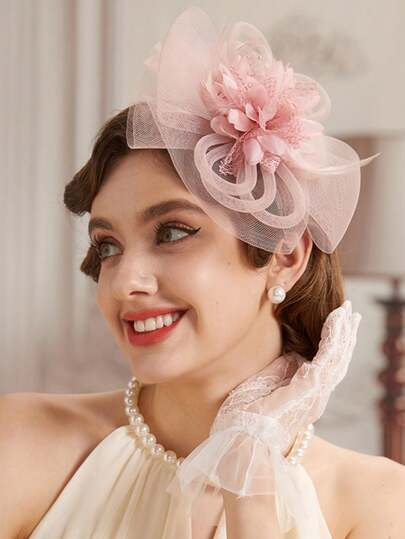 1 Pc Fascinators Hats For Women Pillbox Hat 20s 30s 50s Vintage Headwear Bowler Flower Veil Wedding Tea Party Hat