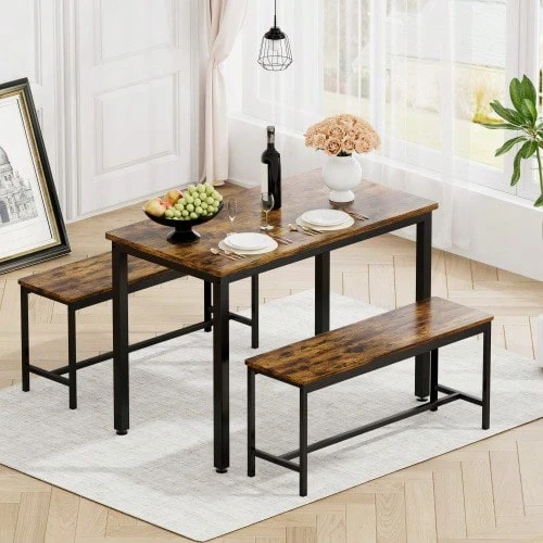Dining Table & Chair Sets - Rustic Brown - View 1
