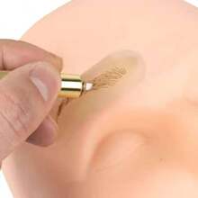 眉线转换贴纸练习皮，眉毛练习硅胶贴纸，用于半永久化妆训练，眉毛转移皮贴纸，永久化妆训练用品，眉毛保护膜 - 彩色 - 查看 7