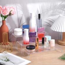 6个亚克力展示架，大型亚克力展示架，加厚透明长方形收藏展示架，多层展示架，可用于展示人物、纸杯蛋糕、香水、珠宝、玩具、宝石、古董、雕像和收藏品。 - 查看 4