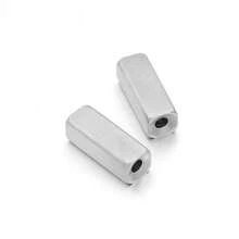 2个/包 不锈钢矩形管状隔珠，用于手工珠宝DIY的矩形隔珠，手链隔珠 - 長方管珠 - 查看 12