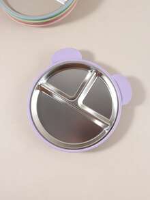 Stainless Steel & Silicone Suction Divided Plate, Anti-Slip Heat-Resistant Baby/Toddler Dinnerware Set - Multicolor - View 11