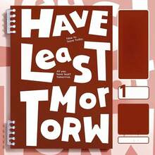 60pages/120sheets Happy Every Day! Retro American Style B5 Loose-Leaf Notebook, Removable, Non-Abrasive, Minimalist Student Notebook, DIY Notepad - Large Letter Cover Style - View 11