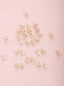 20个时尚可爱的立方氧化锆星形吊坠饰品，适合DIY珠宝、礼品等。 - 金黃色 - 查看 3