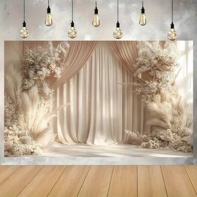 لافتة خلفية كبيرة الحجم للفصل الدراسي أو الحفلات، مصنوعة من مادة البوليستر المسطحة 2D، مناسبة لخلفية البث المباشر، ديكور الحفلات، عيد الميلاد والذكرى السنوية، للاستخدام الداخلي والخارجي