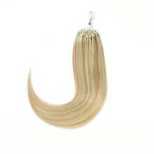 Tóc nối Micro Loop 14-24 inch, tóc thẳng, kiểu nối micro link, tóc thật 100%, highlight vàng, hạt micro vô hình, dày 50 sợi/50g. - S18/613 - Xem 6