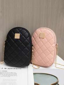 1件装女童时尚绗缝PU斜挎钱包包/单肩包，适合日常出行、节日聚会，是理想的礼物之选。 - 彩色 - 查看 11