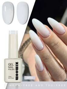 ZIMOOM 12毫升裸色及透亮色系果冻凝胶指甲油，半透明自然光泽美甲效果，可卸除，UV/LED灯固化，在家即可享受沙龙级美甲体验 - 彩色 - 查看 11