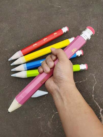 1 Wooden Oversized Octagonal Pencil, Size 33 Cm / 12.99 Inches, Stationery, Office And Study Supplies