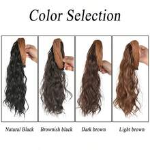Wig Rambut Bentuk Lingkaran, Pengganti Kepala Wanita, Blok Peningkat Jumlah, Alat Ilahi, Penutup Alami, Potongan Pengganti Rambut Putih, Penutup Setengah Kepala Bentuk Lingkaran Rambut - MultiWarna - View 3