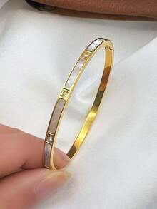 3件套奢华闪亮女士不锈钢腰珠首饰套装，适合各种场合 - 金色 - 查看 4