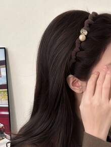 2026新款黑色优雅水钻发带，防滑洗脸头带，时尚女士发饰 - 彩色 - 查看 5