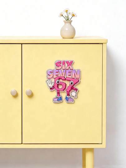 Nam châm tủ lạnh acrylic "Six Seven 67", nhãn dán tủ lạnh hình nhân vật pixel retro, đồ trang trí nhà bếp vui nhộn cho tủ lạnh và tủ khóa, lý tưởng cho trang trí nhà cửa và văn phòng, phù hợp cho trẻ em, nhà sưu tập, người hâm mộ trò chơi retro và người tặng quà, hoàn hảo cho Lễ Phục Sinh, sinh nhật, trang trí hàng ngày và làm quà tặng, chất liệu acrylic bền, đa năng dùng làm đồ trang trí tủ lạnh, nam châm tủ khóa và quà tặng hoài niệm cho bạn bè.
