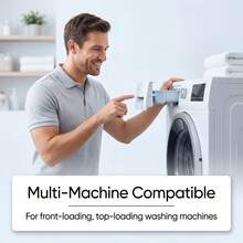 jakehoe Washing Machine Cleaning Tablets - Front & Top Load Washing Machine Deep Descaling & Deodorizing | Powerful Descaling & Stain Removal For Hard Water Areas | Cleans Drum, Tub, Water Pump, Filter & Rubber Door Seal | Odor-Eliminating Cleaning Supplies - Blue - View 5