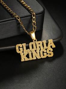 Customized Personalized Two Name Necklace,Custom Frosted Double Name Necklace,Unique Frosted Gold Jewelry,Custom Double Name Jewelry For Couples & Moms - Multicolor - View 3