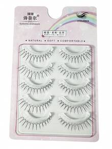 5 Pairs Beginner-Friendly Paris & Korean Style Cute False Eyelashes, New U-Shaped Natural & Delicate Fake Lashes, Suitable For Beginners, Daily Wear, Cosplay, Anime Styles - wispy lashes - View 4