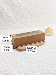 5个/10个/20个装长方形开窗马卡龙盒、面包盒、甜点盒、甜甜圈盒、巧克力盒、糖果包装盒、糕点礼盒，适用于节日和派对 - 查看 8