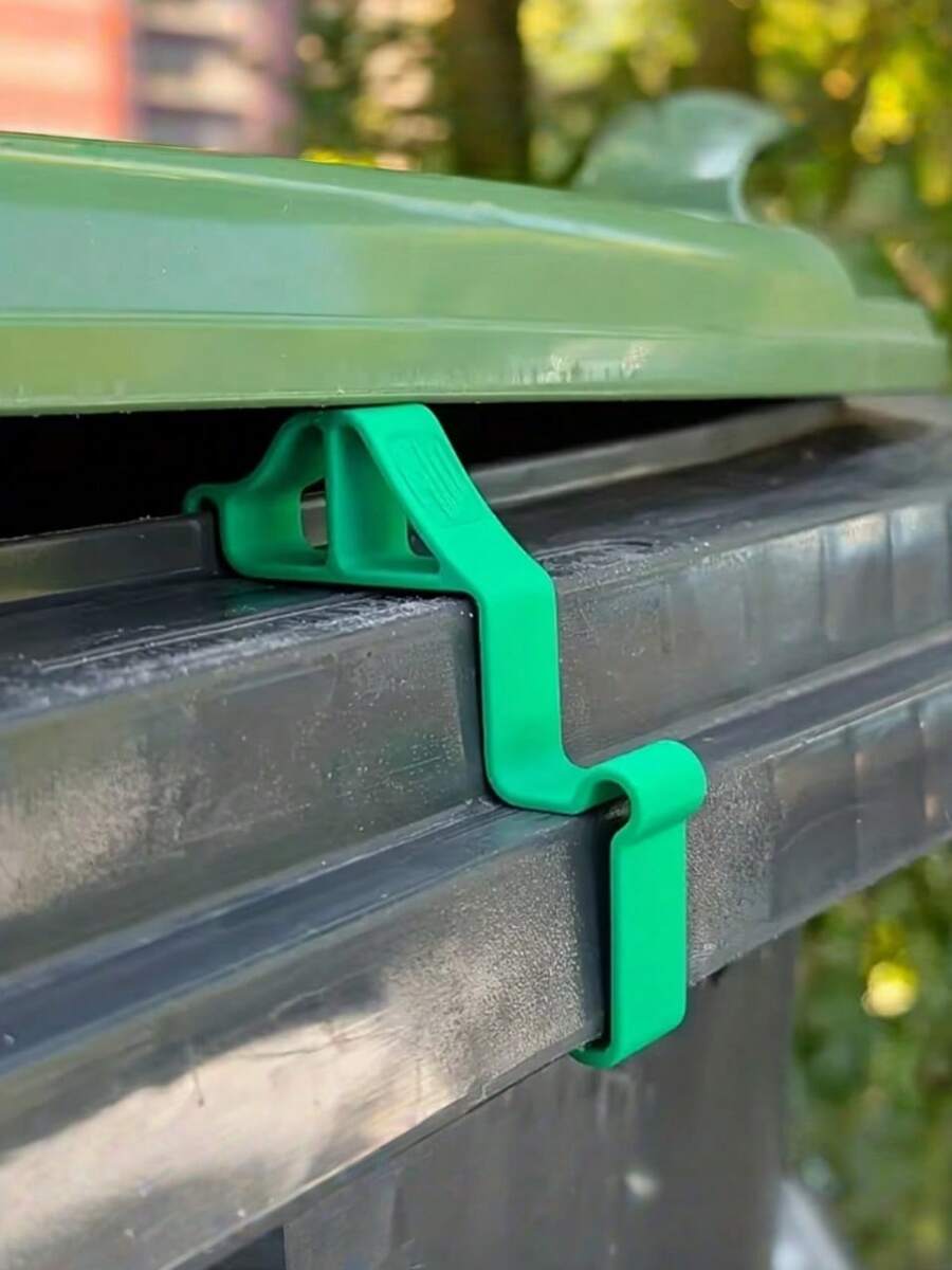 4/8 piezas Clip de ventilación para bote de basura, accesorio para la circulación de aire del bote de basura para mantener la tapa abierta, se ajusta a múltiples tamaños de botes, color verde - multicolor - Ver 1