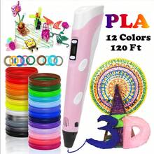 3D Printing Pen Set Doodle PLA Filament Printer Drawing 12 Colours Gift UK - View 2