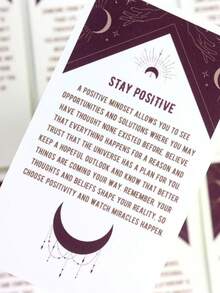 54张宇宙连接神谕卡，尺寸约10.3x6厘米，浪漫疗愈占卜卡，适用于婚礼、音乐节、万圣节、圣诞节、情人节、斋月、复活节、愚人节等场合。 - 1pcs - 查看 7