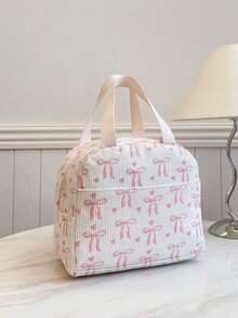 Portable Lunch Bag, Insulated Lunch Box, Bento Bag, Dinner Insulated Bag, Thickened Cute Lunch Fruit Bag For Students, Pink Leopard & Floral Lunch Bag, Women Lunch Box, School & Travel Insulated Lunch Bag, Waterproof Insulated Lunch Bag - 粉紅色 4 - 查看 7