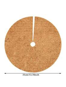 3pcs 35cm Coconut Fiber Planter Mats, Round Open Flat Pads, Prevent Grass Growth & Soil Leakage, Gardening Tools - Multicolor - View 11