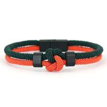 diffone 时尚手工编织绳手链吊坠花朵设计男士磁性酷炫饰品 - 男士磁扣手繩手鐲 - 查看 11