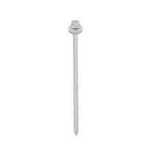 100 Pcs Silver Hex Slash Point Screws 6.3x150 Thin Sheet Metal To Timber By Timco - A - View 1