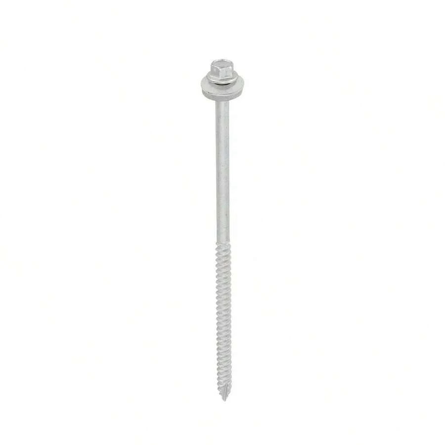 100 Pcs Silver Hex Slash Point Screws 6.3x150 Thin Sheet Metal To Timber By Timco - A - View 1