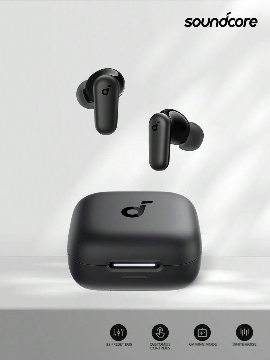 Anker R50i NC 主動降噪耳機，45 小時續航，藍牙 5.4，2 合 1 手機支架，強勁低音，適合旅行、健身、通勤與校園生活 (Soundcore P30i)
