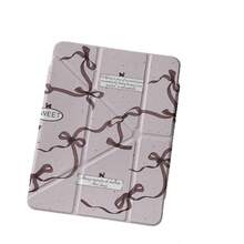 黑色和紫色蝴蝶结保护套，适用于 Air/Pro 11 英寸 2024/2025 平板电脑，防摔保护套，带触控笔收纳槽 - 彩色 - 查看 4