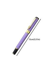 1pc Women's Best Luxury Ballpoint Pen, Gift Set, Black Ink High-End Ballpoint Pen, Reusable, Professional Beautiful Pen, Cool Pen, Lovely Designer Ballpoint Pen, Calligraphy Pen, Calligraphy Practice Pen - Multicolor - View 3