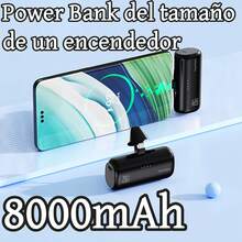 Batería Portátil del Tamaño de un Lápiz Labial - Mini Power Bank de 8000mAh - Cargador Portátil de Doble Conector - Listo para Usar - Compatible con Todas las Marcas de Teléfonos Inteligentes - Carcasa en Tonalidades Morandi - Refinada y Hermosa - Una Elección Perfecta para Regalos en Fiestas de Cumpleaños y Navidad. - negro - Ver 10