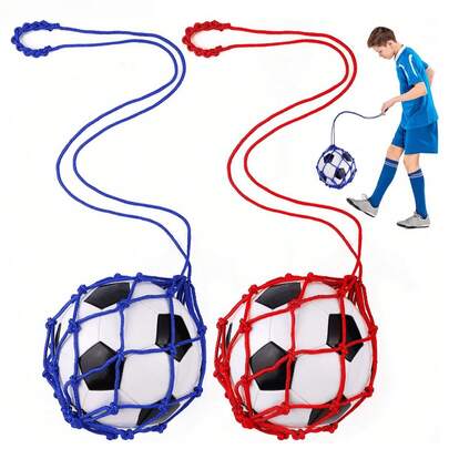 1 chiếc - Túi lưới tập luyện kiểm soát bóng đá mới, túi lưới bật nảy để tập luyện kiểm soát bóng đá, túi lưới xoay có dây đeo đàn hồi
