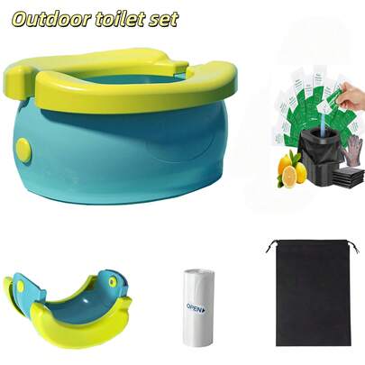 Portable Foldable Toilet Seat, Training Toilet Seat, Emergency Toilet Seat, Suitable For Car, Camping, Outdoor, Indoor