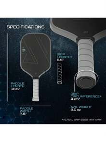 Raquete de Pickleball Toray 16MM Durável de Fibra de Carbono T700 com Núcleo de Favo de Mel, Designs Personalizados, Raquete de Pickleball Popular - Cor Aleatória - Visão 6
