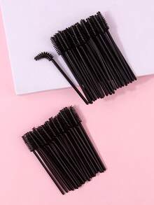 50PCS Reusable Eyelash Brushes & Eyebrow Brushes, Spoolie Mascara Wands, Multifunctional Lash & Brow Grooming Brushes, Professional Eye Makeup Tools For Beginners & Salon Use - Multicolor - View 4
