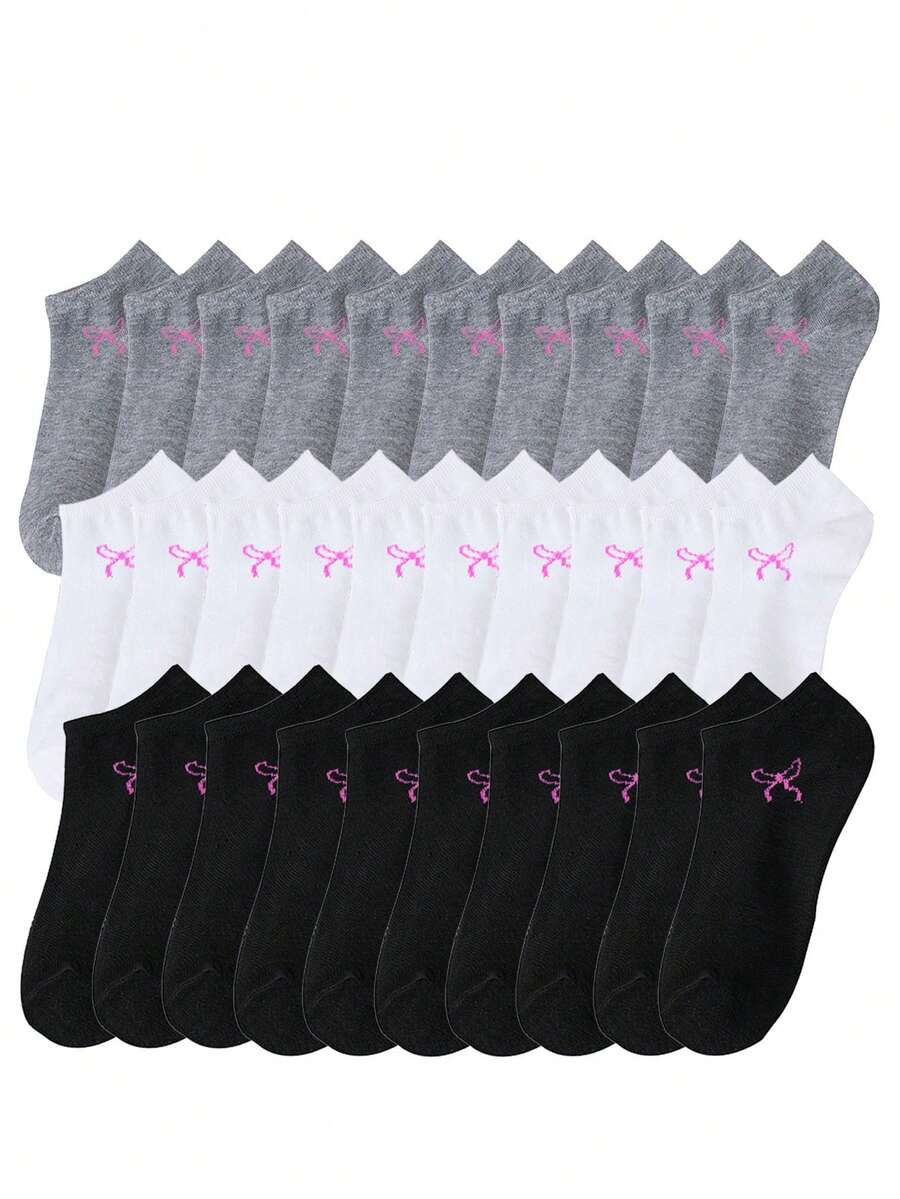 15/10/5/1 Pair Women's Female Socks Ankle Socks Boot White Cheap Clothes Y2K Cute Sports Funny Shoes Gift - Multicolor - View 1