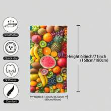 1条水果印花沙滩巾，柔软舒适轻便，适合旅行、游泳、潜水、冲浪、瑜伽、露营等各种场合，是沙滩用品的理想之选。 - SSTJ10644 - 查看 3