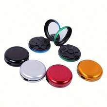 2-In-1 Car Coin Holder With Built-In Mirror, Portable Euro Coin Organizer, Durable Plastic Case, Fits Standard Cup Holders, Compact & Practical, Ideal For Vehicle Use, Black Tone, Perfect For Road Trips & Daily Commutes, Great Holiday Gift - A - View 9