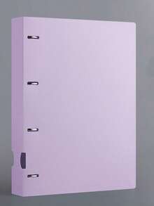 1pc A4 Loose Leaf Binder, Office Supplies, Test Paper Storage Clip, 4-Ring D-Ring Binder, A4 File Folder, 11-Hole New Modern Color Suitable Punched Loose Leaf Binder - Single Piece - View 10