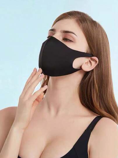 10PCS/20PCS Sadult Men's And Women's Knitted Masks, Ice Cotton Sunscreen, Dust-Proof And Warm Masks, Washable And Anti Haze Masks