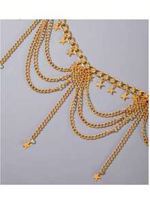 1pc Retro And Fashionable Arab-Style Multi-Layer Gold Coin Summer Navel Tassel Sexy Street Style Waist Chain Is Suitable For Wearing At Beach Vacation Parties And Belly Dance Gatherings - Multicolor - View 4