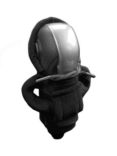 1个黑色汽车换挡杆球头套，手刹装饰套，换挡杆球头