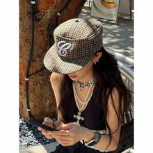 Nueva gorra de béisbol plana de estilo retro para primavera/otoño, gorra de béisbol con bordado 3D para mujer, gorra de béisbol de ala plana versátil y casual unisex - Multicolor - Ver 1