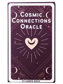 54张宇宙连接神谕卡，尺寸约10.3x6厘米，浪漫疗愈占卜卡，适用于婚礼、音乐节、万圣节、圣诞节、情人节、斋月、复活节、愚人节等场合。 - 1pcs - 查看 2