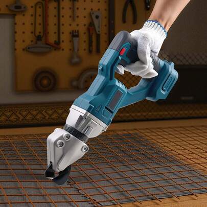 Metal Shear Sheet Metal Cutter Cordless With 360-Degree Pivoting Head Double Blades 25000 RPM Speed Cuts 18 GA Galvanized Steel 20 GA Stainless Steel Aluminum Plate Plastic Cardboard