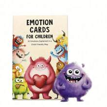 32pcs Emotion Monster Cards With Descriptions, Cute Cards For Self-Regulation And Mood Improvement - Multicolor - View 9