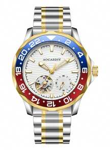 2026新款AOCASDIY商务男士自动机械表，3ATM防水，不锈钢表带，夜光，礼品 - 均碼 - 查看 12