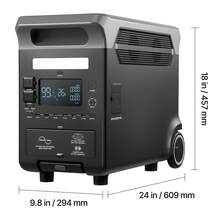 Portable Power Station, 3600W 3840Wh Power Station Solar Generator With 10 Output Ports & Adjustable Input Power, Expandable LiFePO4 Battery Backup For Home Camping RV (Solar Panel NOT Included) - 3600W - 查看 10